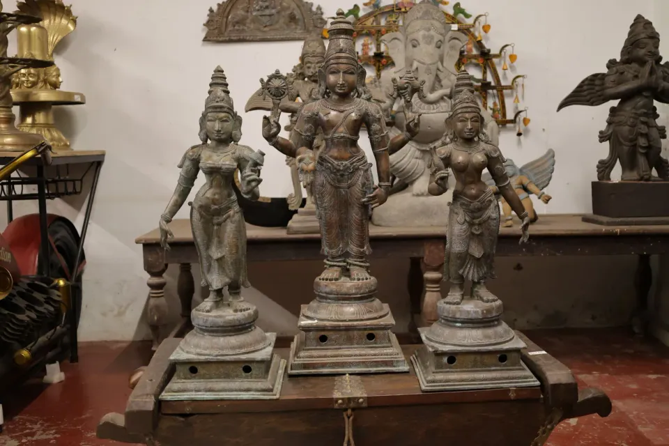Bronze Deity Figures (Set of 3), another view