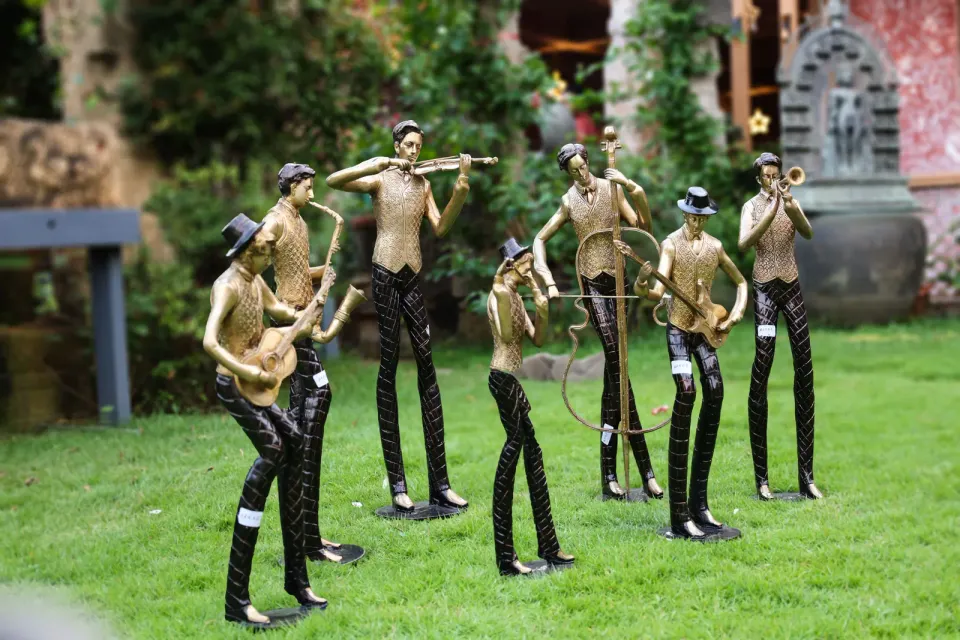 Bronze Musician Figures