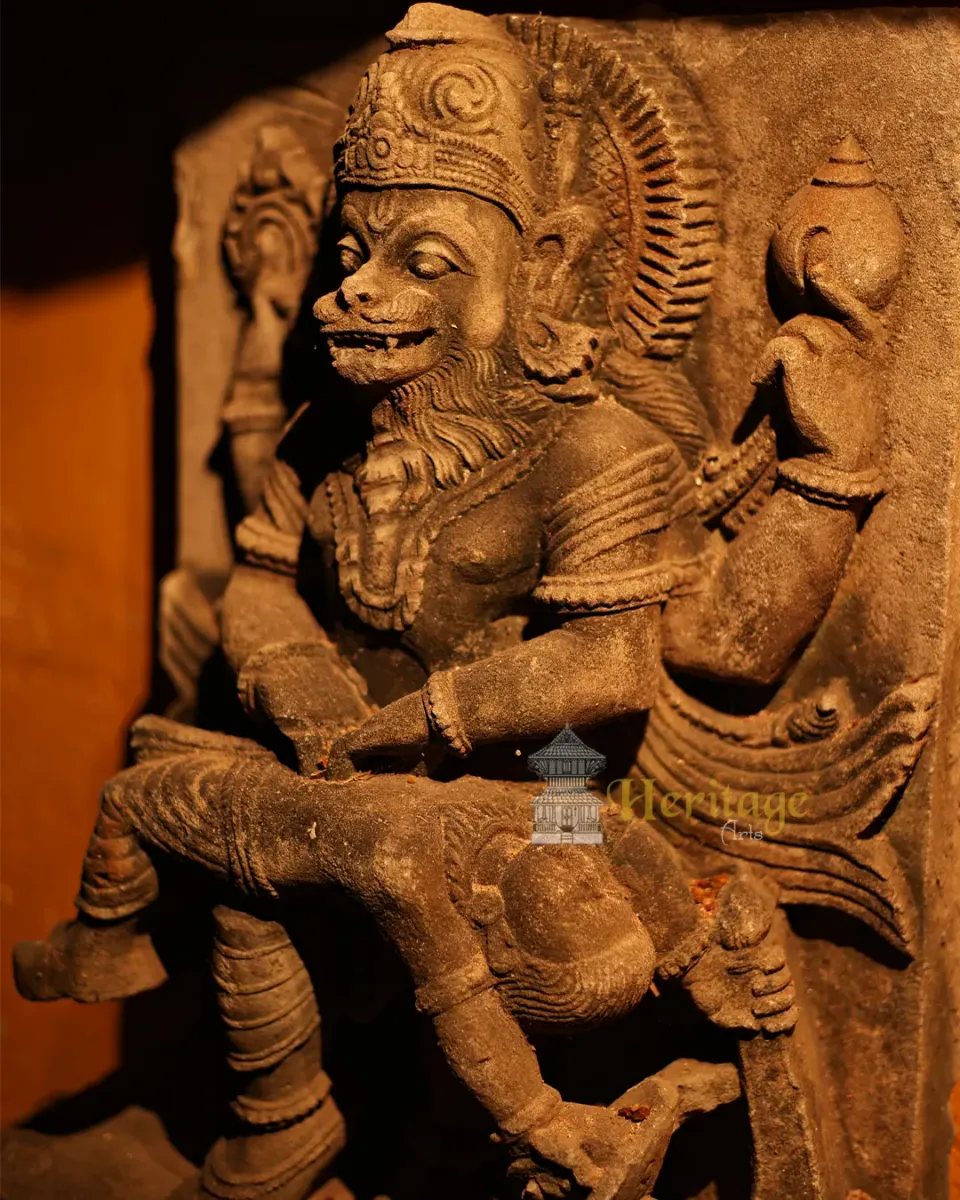 Intricately Carved Stone Relief Sculpture